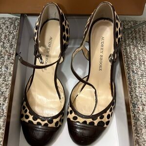 Pony hair with crocodile capped toe 4” heels women’s size 8